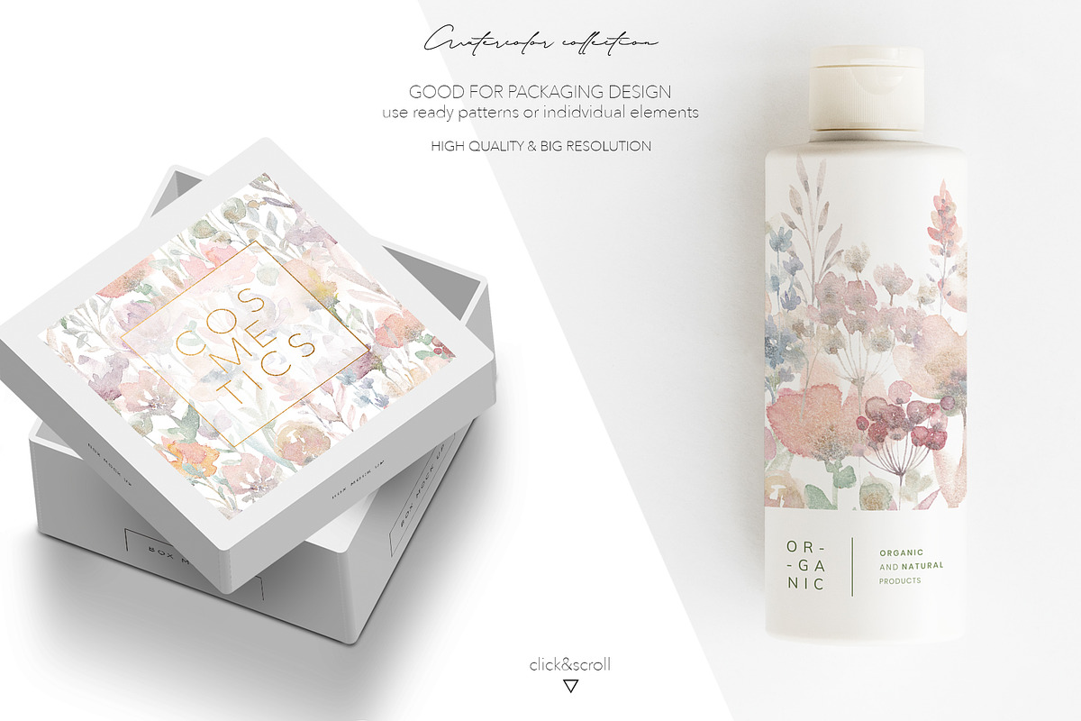 Watercolor Flower Pattern Collection, a Pattern Graphic by Alisa Fimen Design (Photo 5 of 11)