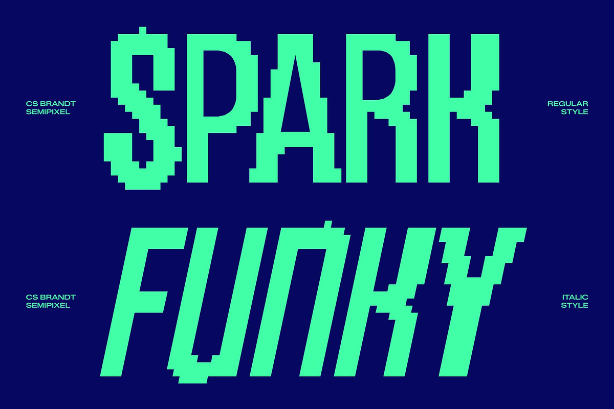 CS Brandt Semipixel, a Sans Serif Font by Craft Supply Co. (Photo 3 of 8)