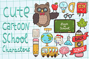 Back to School. Cute characters., an Education Illustration by kostolom3ooo (Thumbnail 1 of 5)