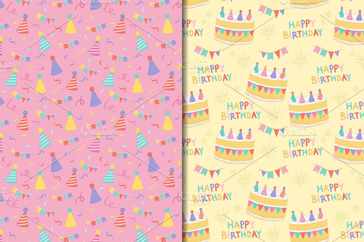 Colorful Fun Sweet Birthday Pattern, a Pattern Graphic by CreativeChristiana (Photo 5 of 9)