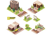 Isometric city map elements, an Object Graphic by tele52 (Thumbnail 11 of 72)