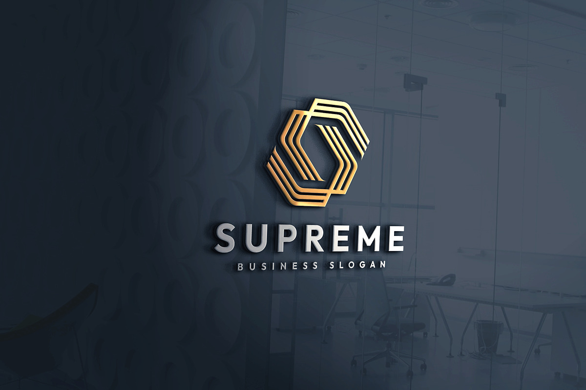 Supreme Hexagon Lines Logo, a Branding & Logo Template by Design_Planet (Photo 1 of 2)