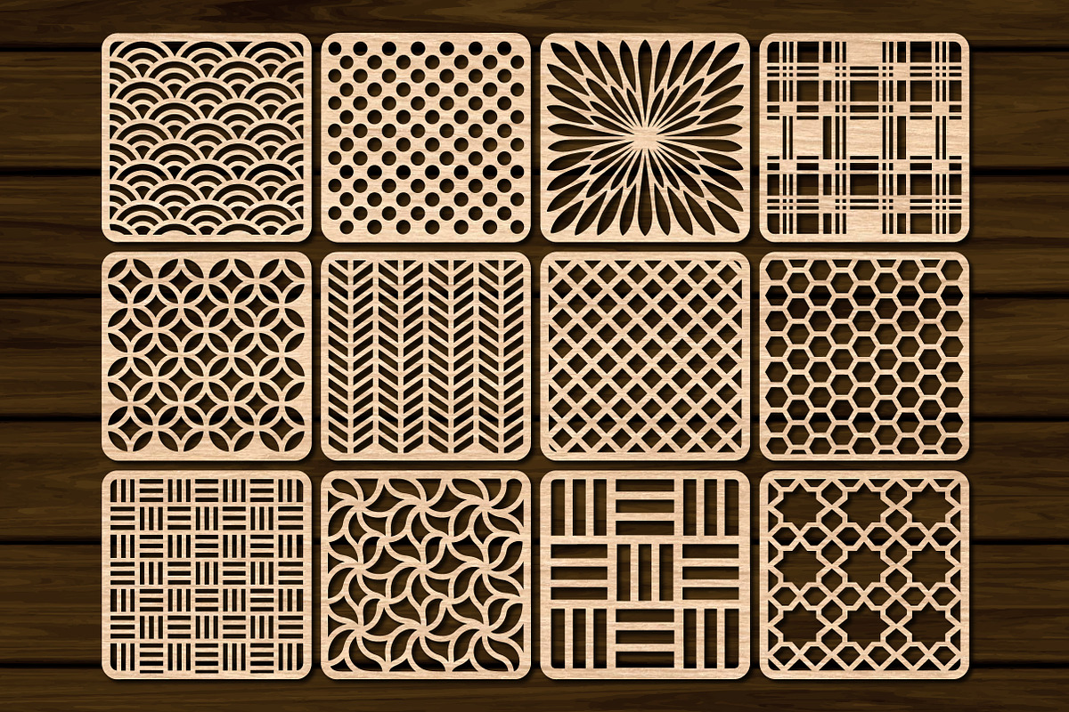 Square Coasters SVG Bundle, an Object Graphic by Libby Wishes (Photo 2 of 3)