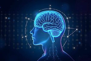 Holographic Brain Interface Futurist, a Photo by LOGOCREATIVE