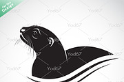 Vector of Asian Otter, Aonyx cinerea, an Outline Icon by yod67 (Thumbnail 1 of 2)