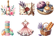 Parisian Summer Sublimation Clipart, an Illustration by cherrydesign (Thumbnail 2 of 3)