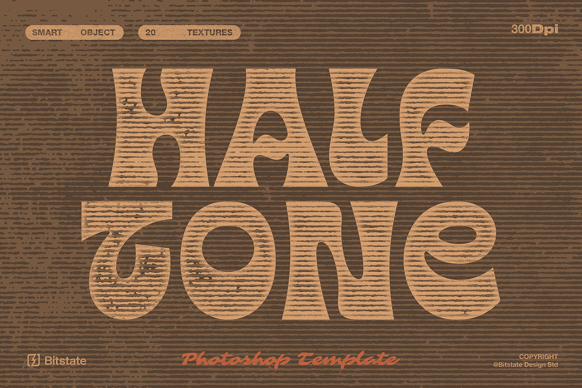 Retro Halftone Lines Effects, a Layer Style Add-On by Bitstate Design (Photo 1 of 4)