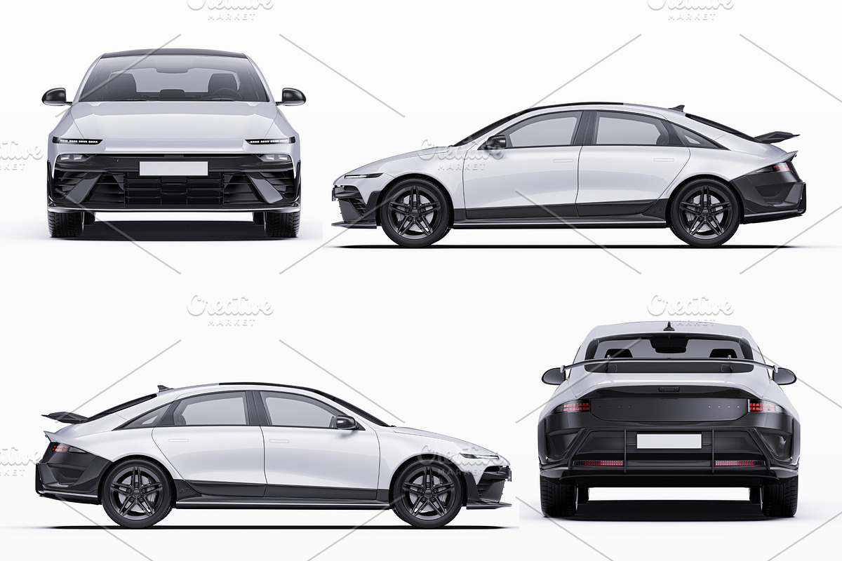 2025 Performance EV Sedan Mockup, an Advertising Mockup by Halal Graphic Studio (Photo 11 of 12)