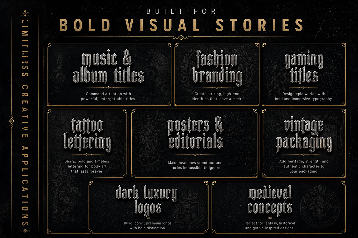 Gothic Blackletter Display Font, a Blackletter Font by Wow Magic (Photo 5 of 5)