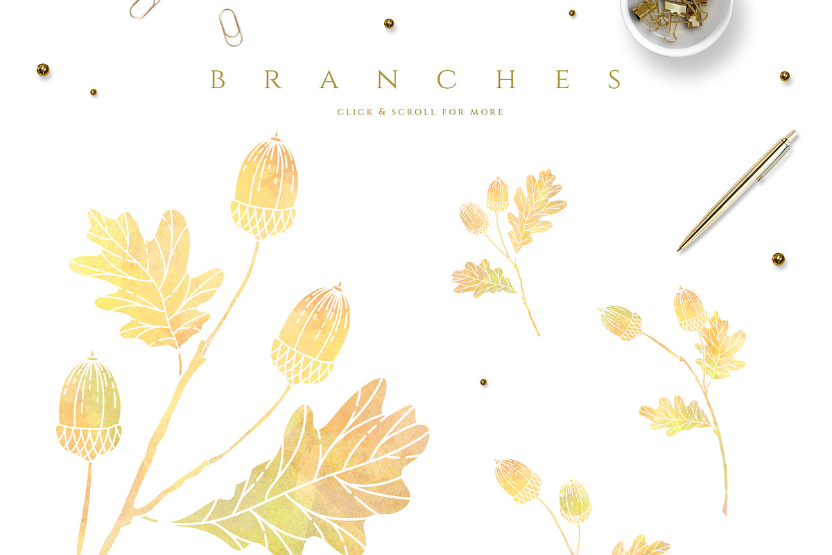 Autumn is Here - Fall Leaves clipart, an Illustration by Euonia Meraki (Photo 3 of 13)