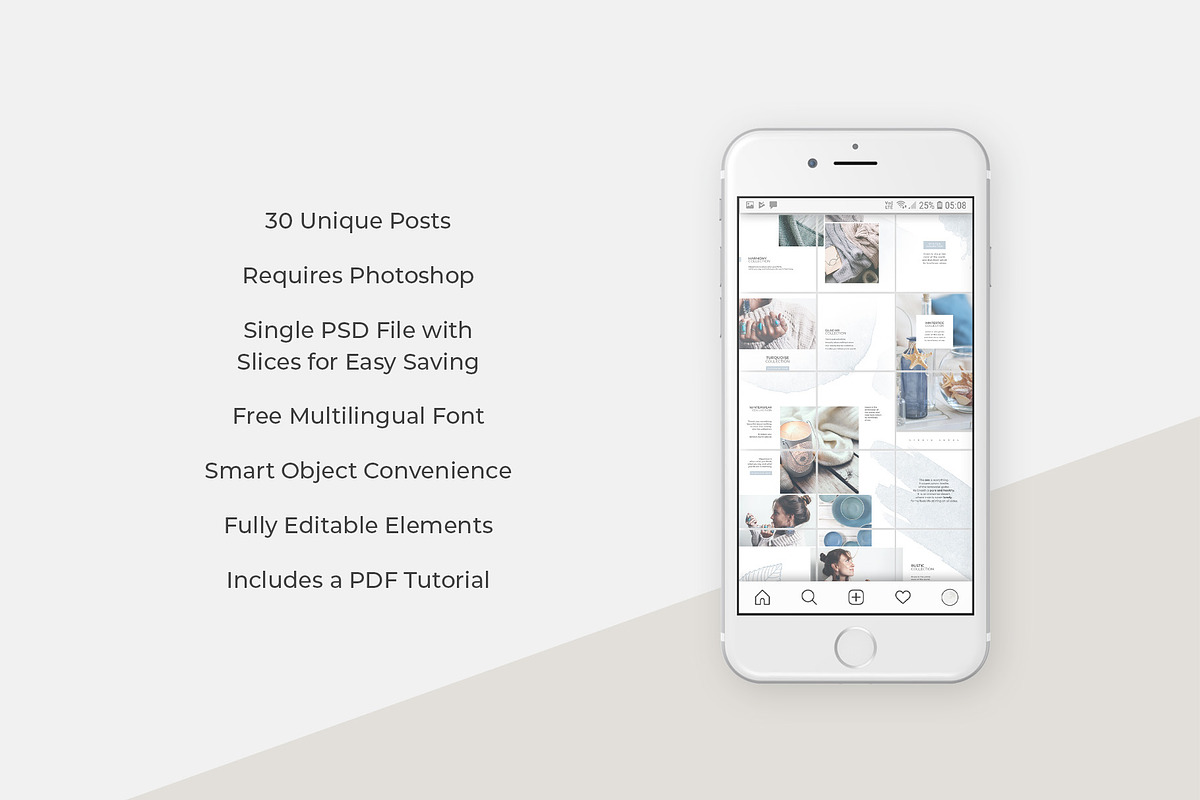 Alder Instagram Puzzle Template, a Social Media Template by Studio Sumac (Photo 5 of 5)