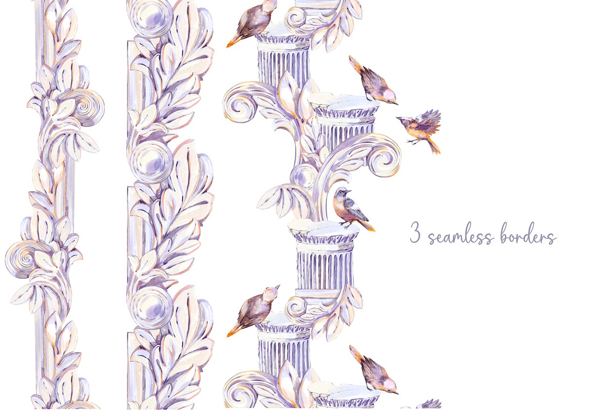 Antique Aesthetic Garden Watercolor, a Decorative Illustration by Shabbypie (Photo 13 of 15)