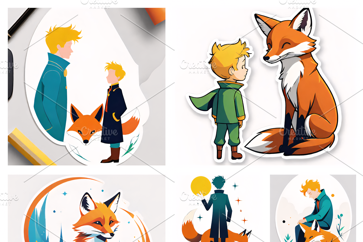 “The Little Prince & The Fox” bundle, an Illustration by ETARA by Mea Hau (Photo 1 of 7)