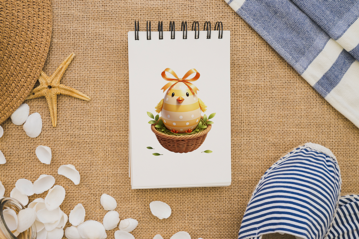 Cute Easter Egg Basket PNG Clipart., an Object Illustration by KennedyStudio (Photo 5 of 5)