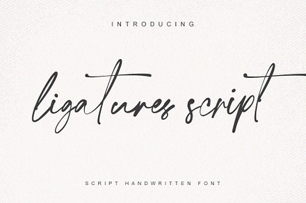 ligatures script - handwritten font