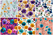 Pastel Floral Digital Paper Collecti, a Texture Graphic by CitraGraphics (Thumbnail 3 of 6)