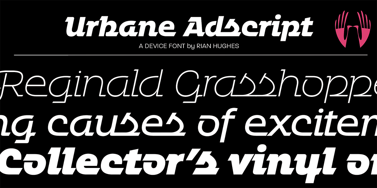 Urbane Adscript, a Script Font by Device (Photo 7 of 7)