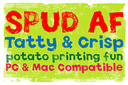 Spud AF Font, a Font by Andrew Foster Design (Thumbnail 1 of 2)