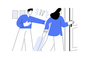 Breaking up isolated cartoon vector, a Person Illustration by Visual Generation