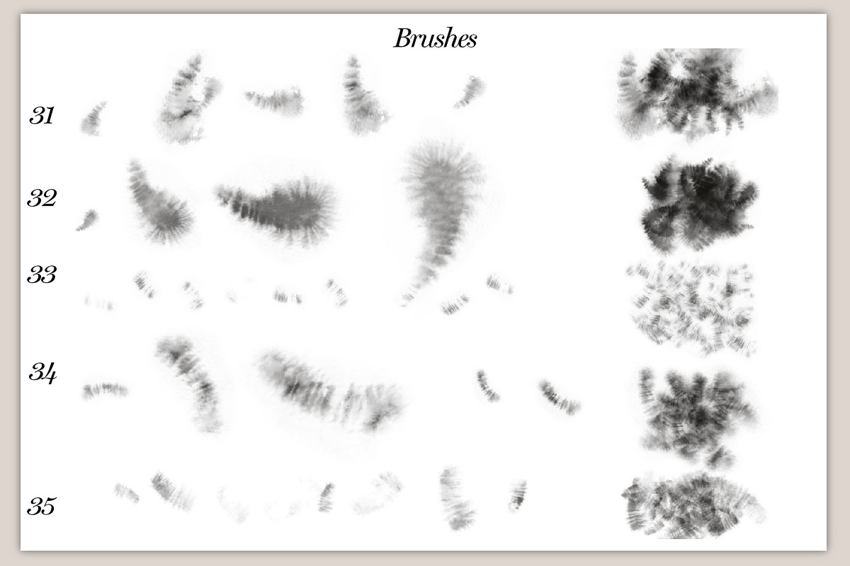 40 Paint brushes for procreate, a Brushes & More by The_Brush_Shop (Photo 8 of 11)