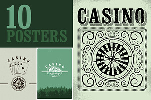 Casino vintage grunge posters., a Decorative Illustration by PoPaShop