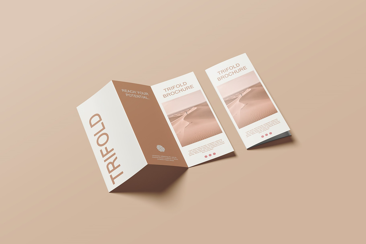 Trifold Brochure Mockup, a Books & Magazine Mockup by Lxadesign (Photo 9 of 18)
