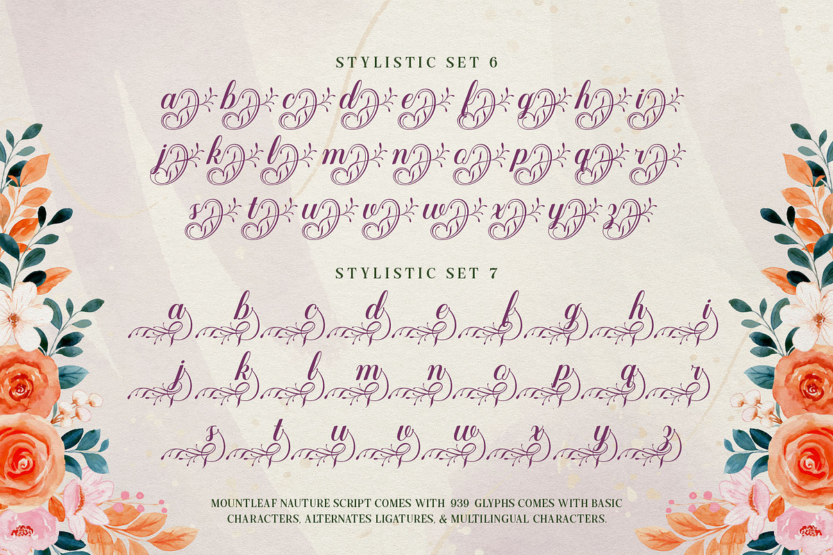 Mountleaf Typeface, a Script Font by alit design (Photo 13 of 20)