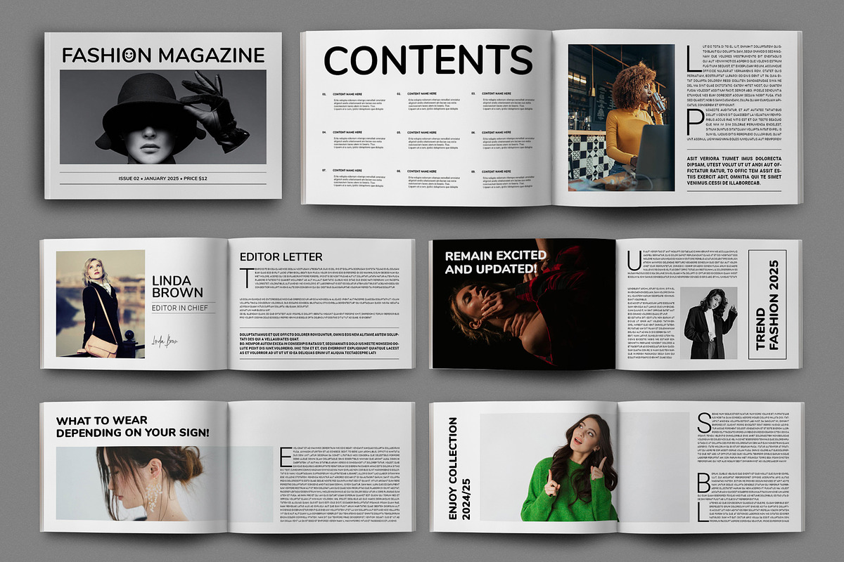 Fashion Magazine Template, a Magazine Template by MightyDesign (Photo 1 of 8)