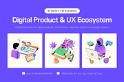 Digital Product UX Flat Bundle, a Technology Illustration by Creative Stall (Thumbnail 1 of 14)