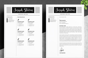 Modern Resume / CV Template For Word