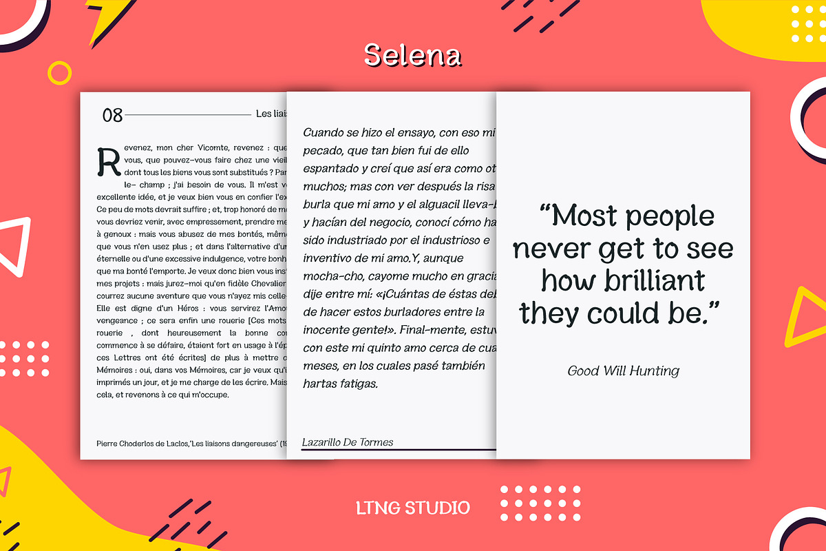 Selena Handwritten & Display Font, a Handwritten Font by LTNG STUDIO (Photo 6 of 10)