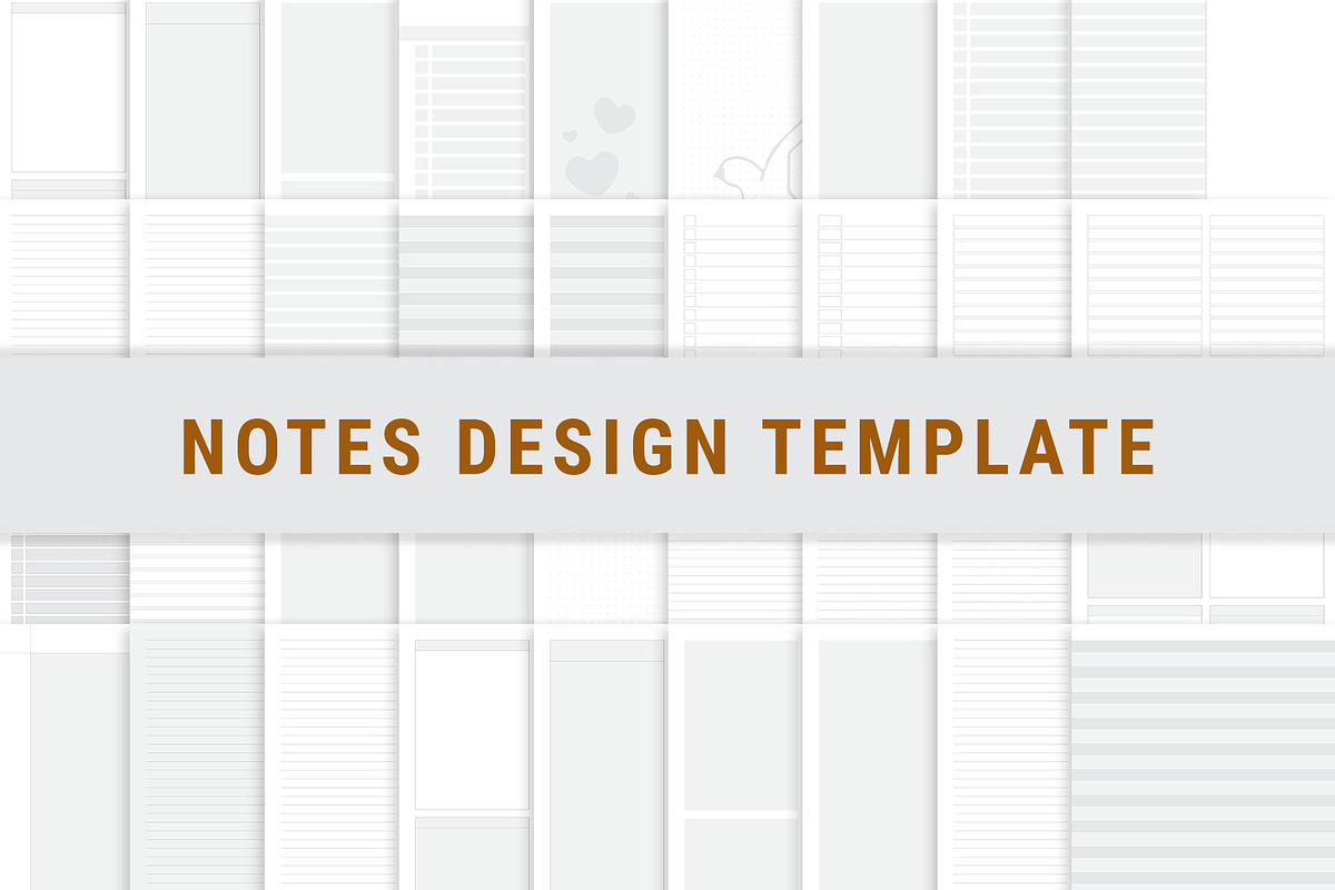 Digital Notes Template Bundle Pack, a Stationery Template by MNT-Creator