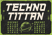 Techno Titan, a Sans Serif Font by HipFonts (Thumbnail 1 of 8)