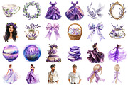 Watercolor Lavender Fairytale Prince, a Seasonal Illustration by designcity5 (Thumbnail 2 of 5)