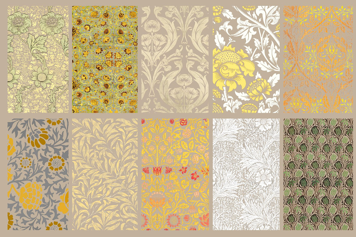 William Morris Seamless Patterns 5, a Pattern Graphic by ARTOZEN DIGITAL (Photo 14 of 19)