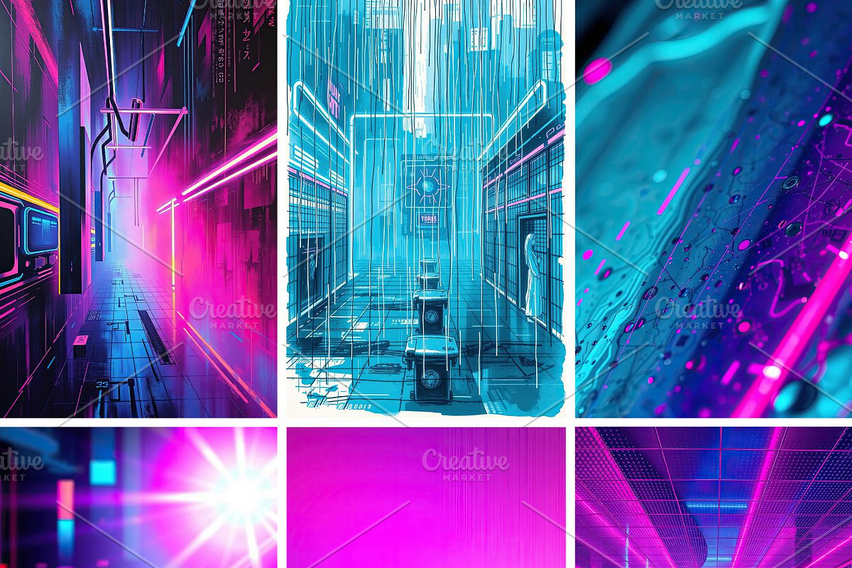 Futuristic Techno Backgrounds Pack, a Background Graphic by pictures for you (Photo 6 of 12)