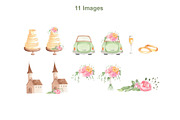 Watercolor Wedding Clipart, a Decorative Illustration by natalisart (Thumbnail 2 of 4)