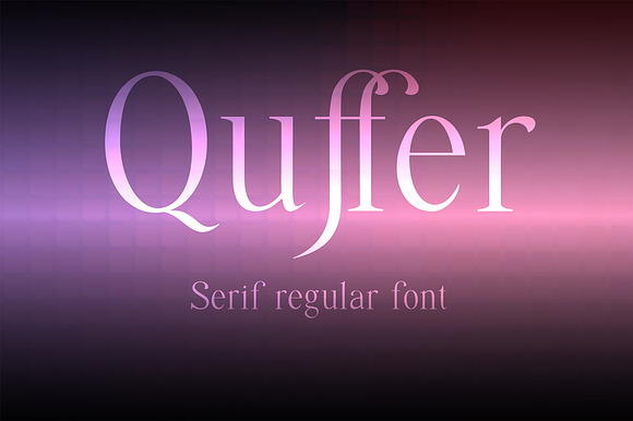 Quffer, serif regular font preview 8