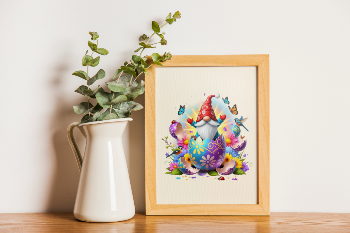 Easter Egg Gnome PNG Clipart Bundle., an Object Illustration by KennedyStudio (Photo 5 of 6)