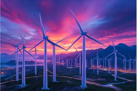 The turbines of a wind power plant, an Industrial Photo by ZinetroN