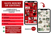 Red Instagram Puzzle Post Template, a Social Media Template by LushBury (Thumbnail 4 of 5)