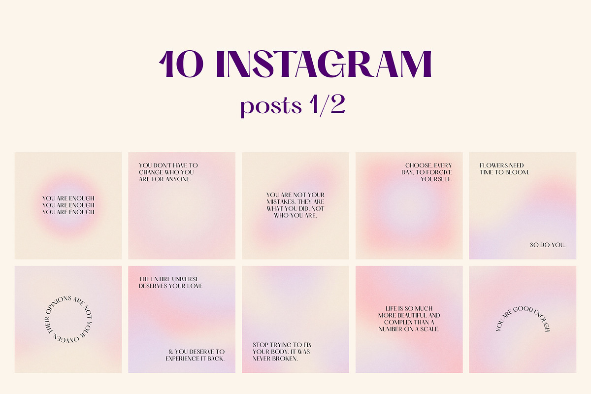 Canva Soft Dreams Instagram Bundle, a Social Media Template by Alice Store (Photo 3 of 9)