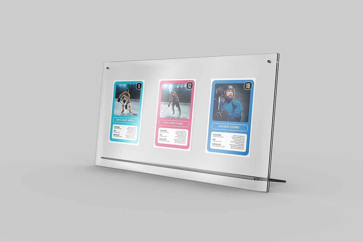 Acrylic Trading Card Display Mockup, an Advertising Mockup by Illusiongraphic (Photo 7 of 24)