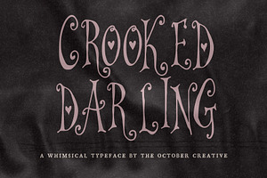 Crooked Darling Heart Display Font