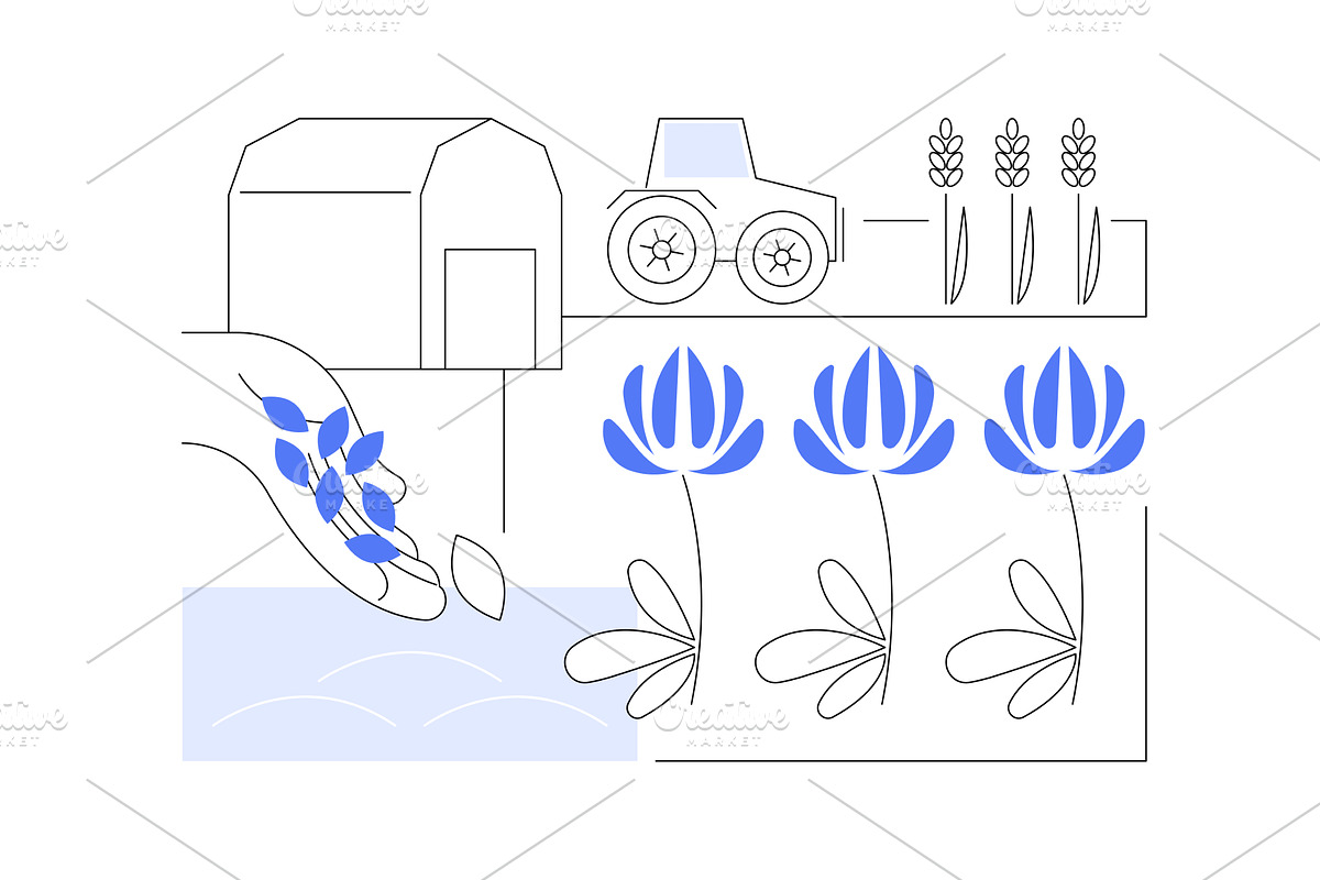 Green manures isolated cartoon, an Illustration by Visual Generation