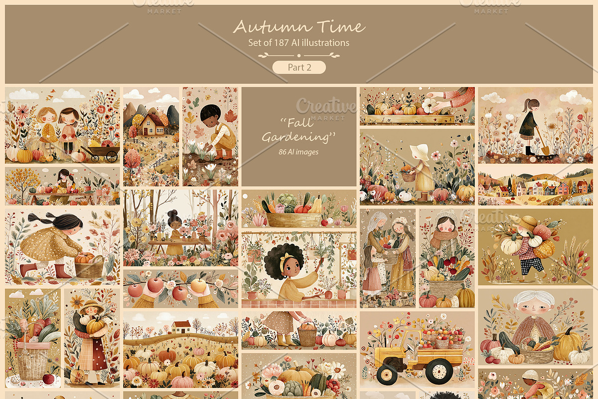 Autumn Time 4- 187 AI illustrations, a Seasonal Illustration by Pundateam (Photo 6 of 7)