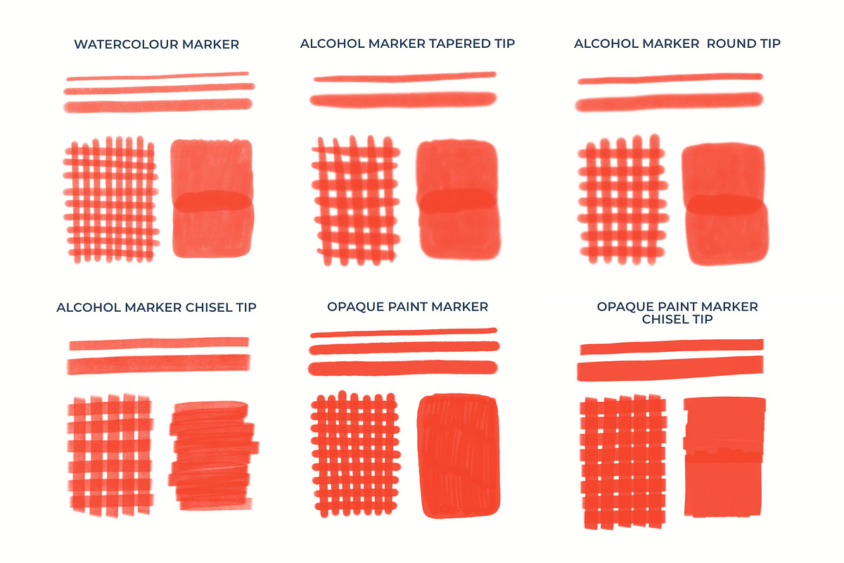 Markers Procreate Brush Set, a Brush Add-On by Insalata Illustrata (Photo 11 of 12)