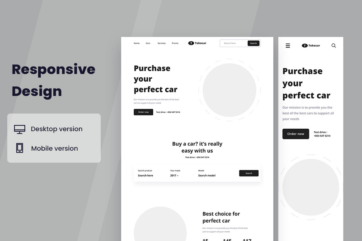 Car Dealer Wireframe Website, a Wireframe Template by INSPR STD (Photo 3 of 6)