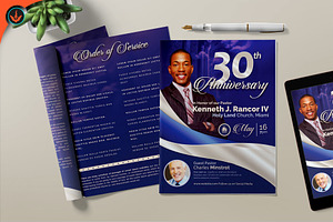 Blue And Silver Anniversary Program