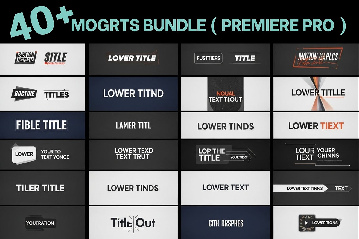 MOGRTs – 40 Motion Graphics Template, a Social Media Template by Crox Studio | Digital (Photo 4 of 11)